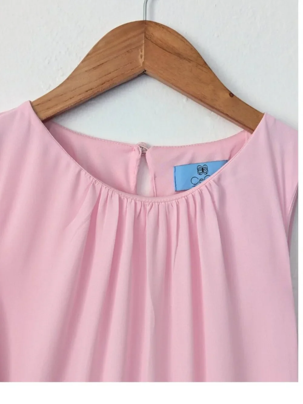 CeCe Blush Pink Tiered Fit & Flare Dress XS NWT